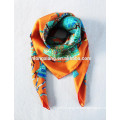 100% Silk Printed Designer Brand Twill Silk Scarf